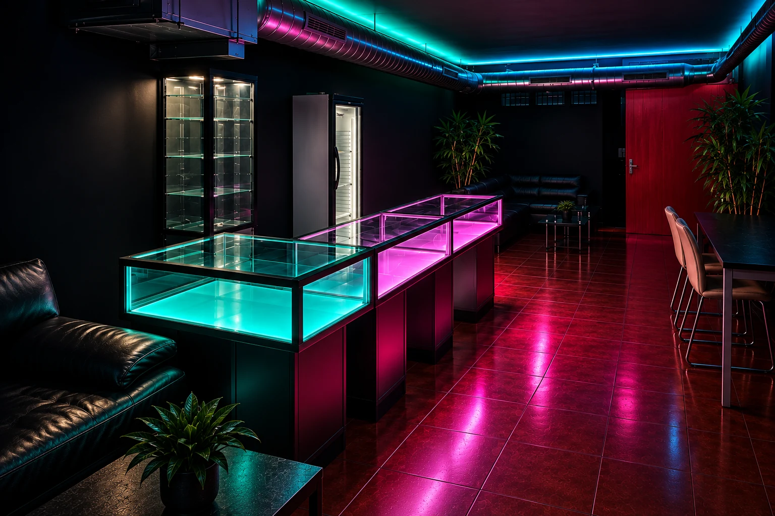 Wide view of the PK1413 lounge