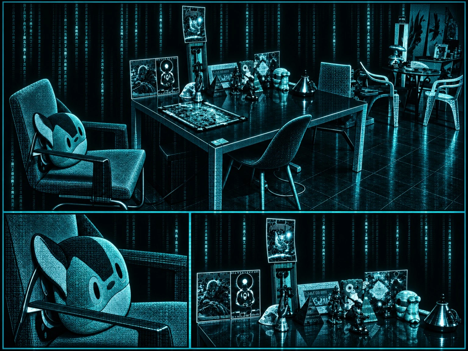 Comic interpretation of a detail from the club